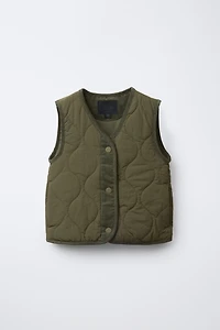 COMBINATION NYLON AND CORDUROY VEST