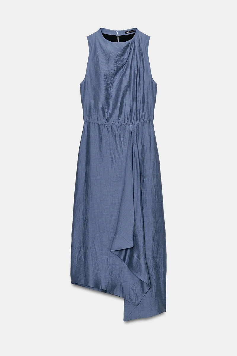 SLEEVELESS LINEN MIDI DRESS