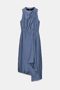 SLEEVELESS LINEN MIDI DRESS