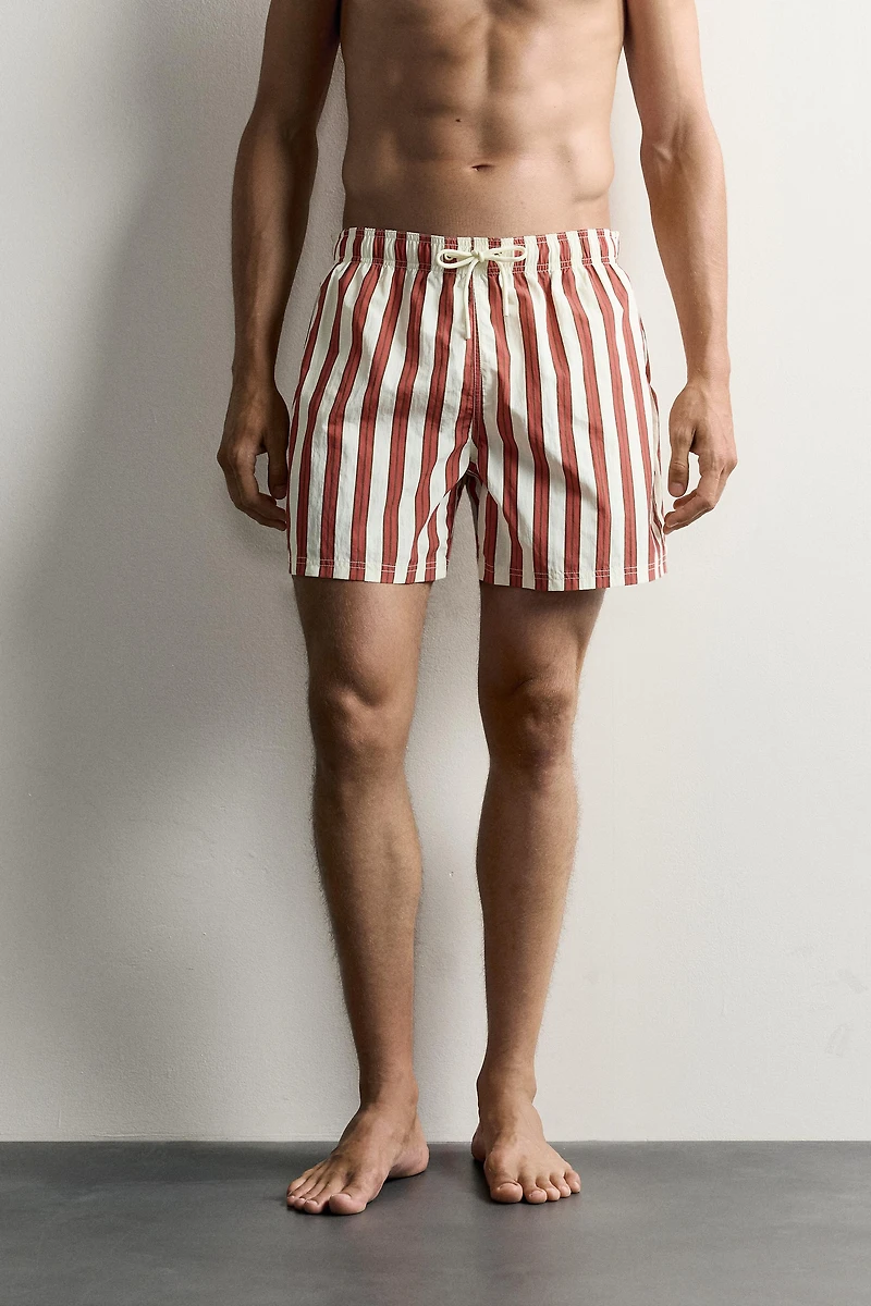 LONG STRIPED SWIMSHORTS