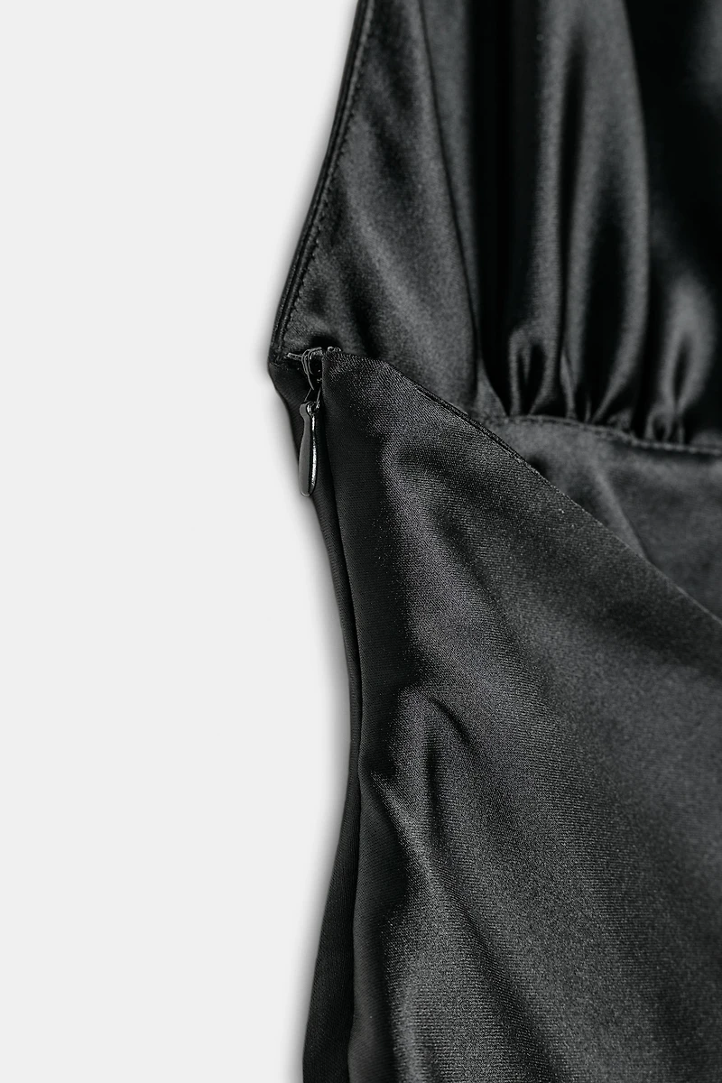 SATIN EFFECT MINI DRESS