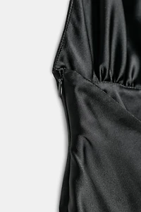 SATIN EFFECT MINI DRESS