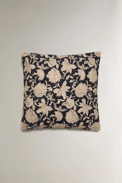 FLORAL PRINT CUSHION COVER