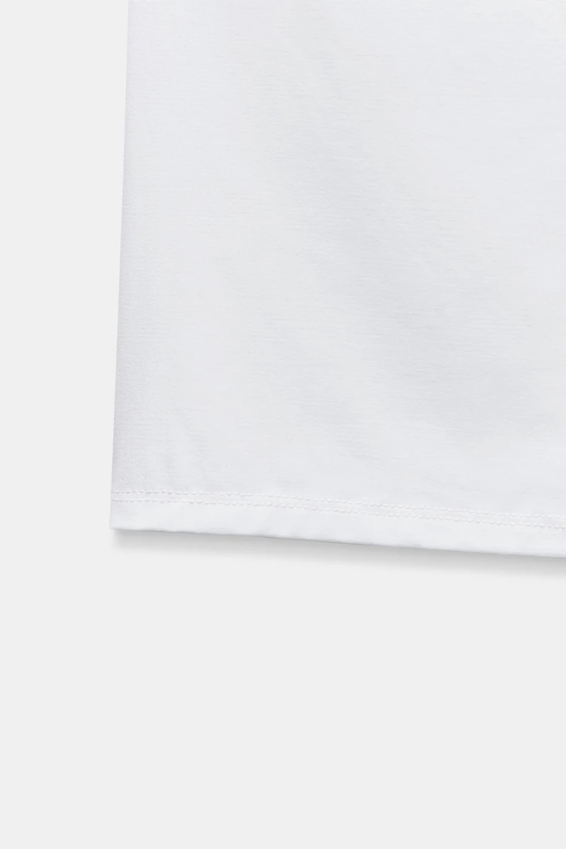 T-SHIRT EN POLYAMIDE À BRETELLES LARGES