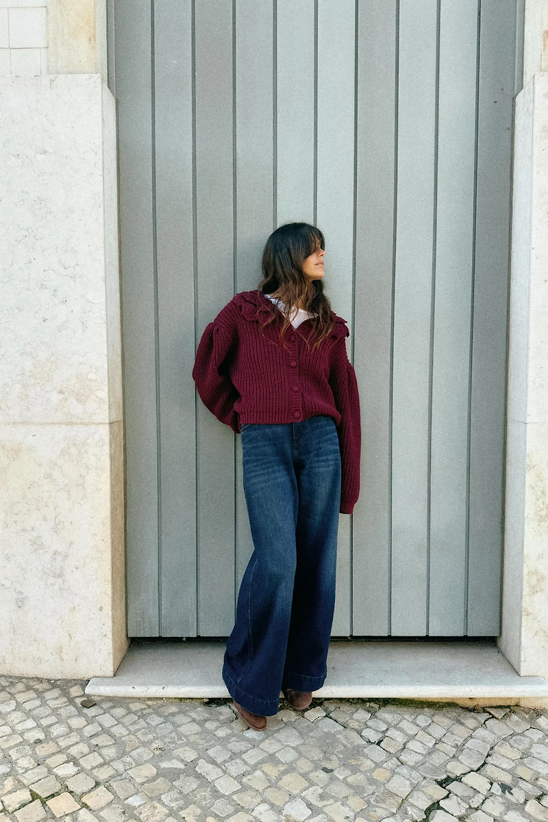 FLORAL TEXTURED CARDIGAN