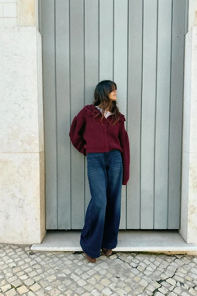 FLORAL TEXTURED CARDIGAN