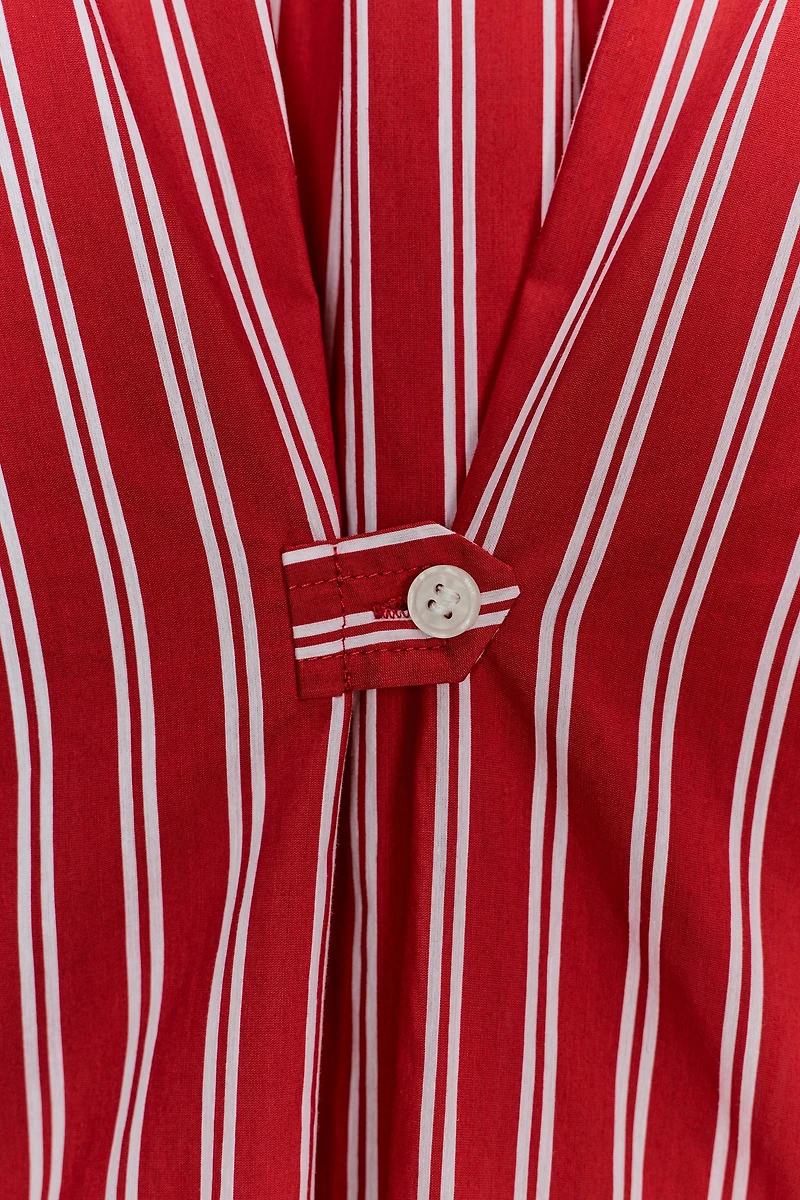 CHEMISE OVERSIZE EN POPELINE RAYÉE