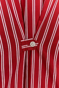 CHEMISE OVERSIZE EN POPELINE RAYÉE