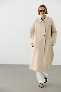 Long flowing trench coat