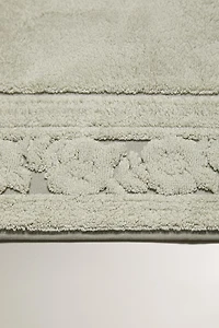 TAPIS DE BAIN BORDURE JACQUARD FLORAL