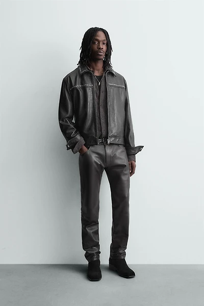 STUDDED LEATHER JACKET