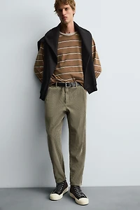 TAPERED FIT CORDUROY PANTS