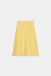 ZW COLLECTION LINEN BLEND MIDI SKIRT