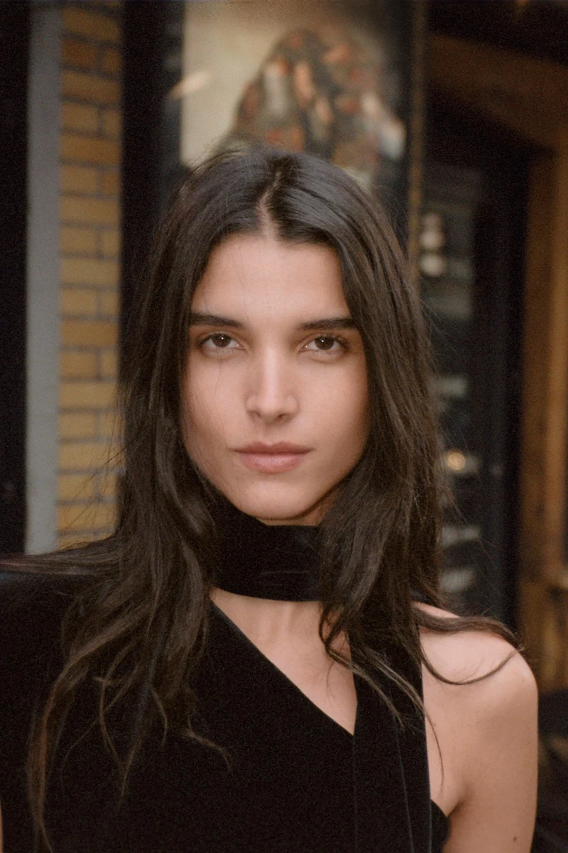 SHORT VELVET SCARF DRESS