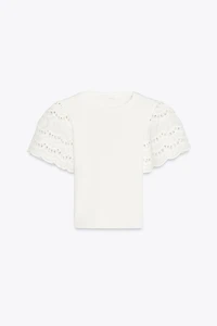 EMBROIDERED SLEEVE SHIRT