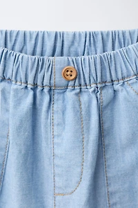DENIM POCKET SHORTS