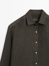100% linen regular fit shirt