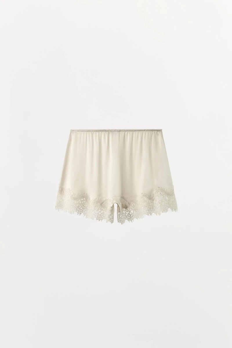 SILK BLEND LACE SHORTS