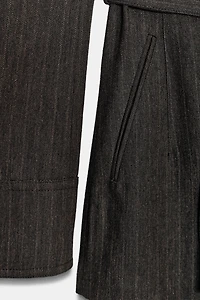 HERRINGBONE BELTED BLAZER ZW COLLECTION