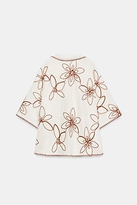 EMBROIDERED CAFTAN BLOUSE