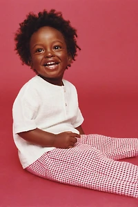 GINGHAM BAGGY PANTS