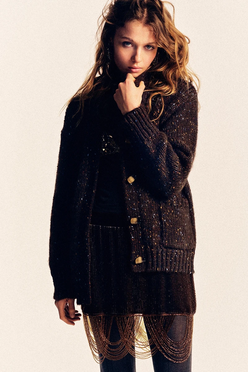 OVERSIZED KNIT PINCHITA CARDIGAN