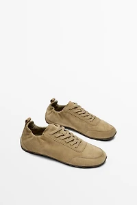 Soft leather trainers