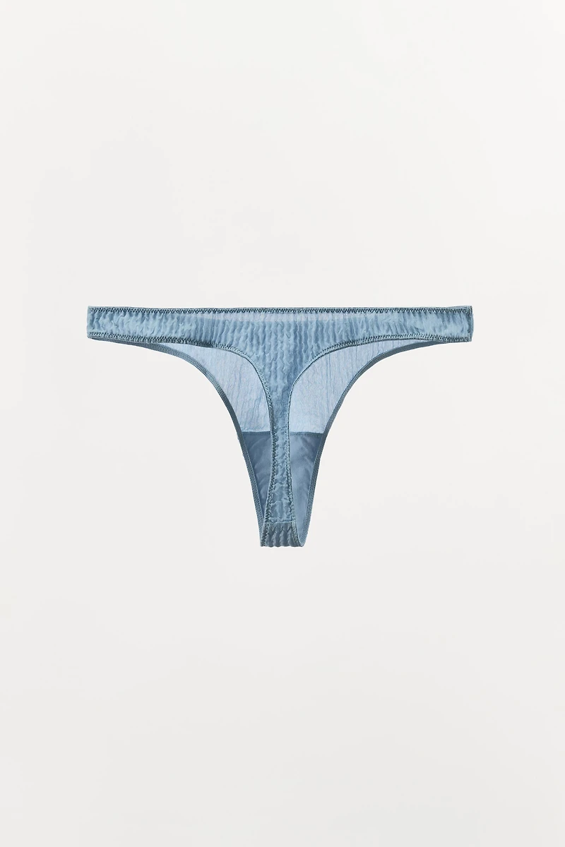 100% SILK WRINKLED EFFECT THONG LIMITED EDITION