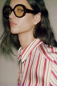 STRIPED TURN-UP SLEEVE SHIRT