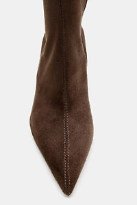 BUCKLED HEEL BOOTS