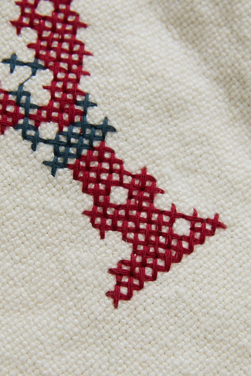 COUSSIN LIN BRODÉ LETTRE Y