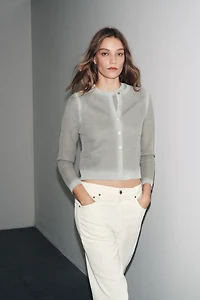 GILET EN MAILLE EFFET DÉGRADÉ