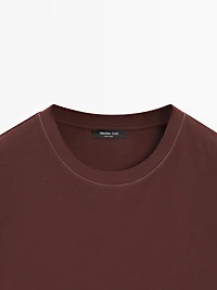 Short sleeve cotton blend T-shirt