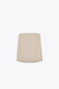 STRAPLESS SATIN EFFECT TOP