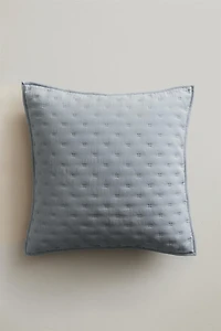 QUILT CUSHION COVER WITH QUILTED DOTS