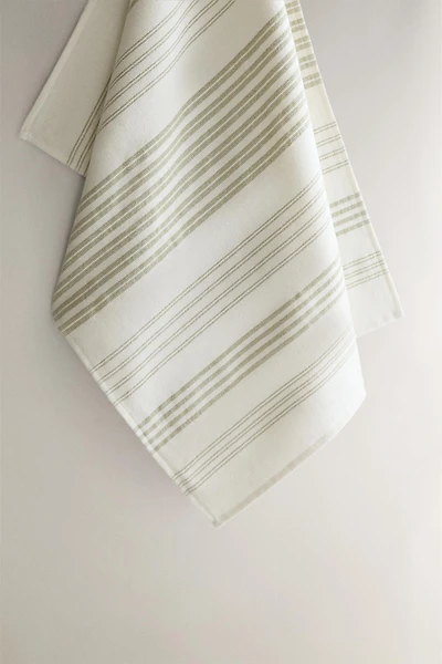 STRIPED COTTON TERRYCLOTH KITCHEN TOWEL