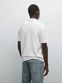 Polo manches courtes textur
