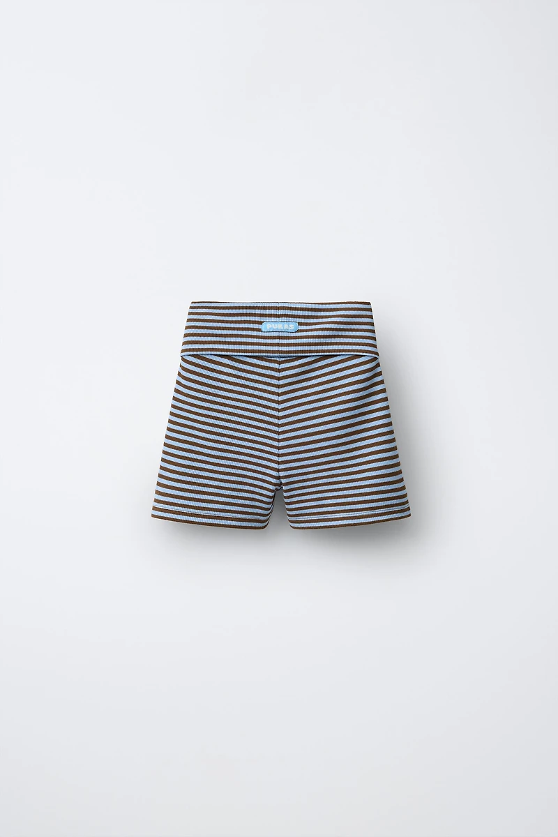 PUKAS SURF STRIPED BIKE SHORTS