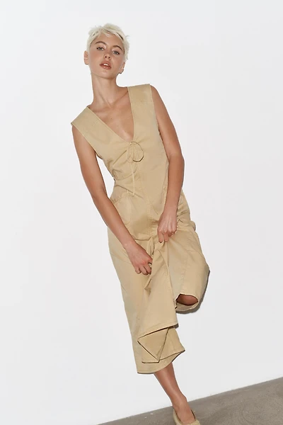 TRENCH MIDI DRESS