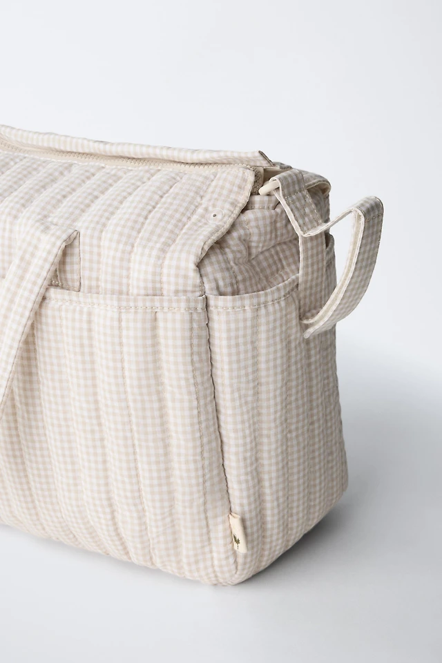 Shop Zara GINGHAM MATERNITY BAG at Beverly Center in Los Angeles, CA