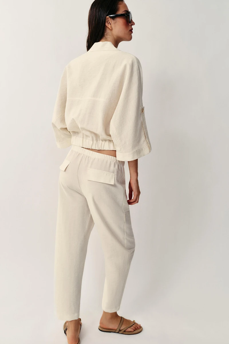 PANTALON À TAILLE ÉLASTIQUE