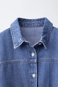 KNOTTED DENIM SHIRT