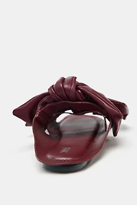 SANDALES LACETS CUIR