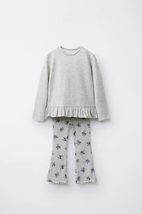PRINTED SOFT TOUCH T-SHIRT AND LEGGINGS SET