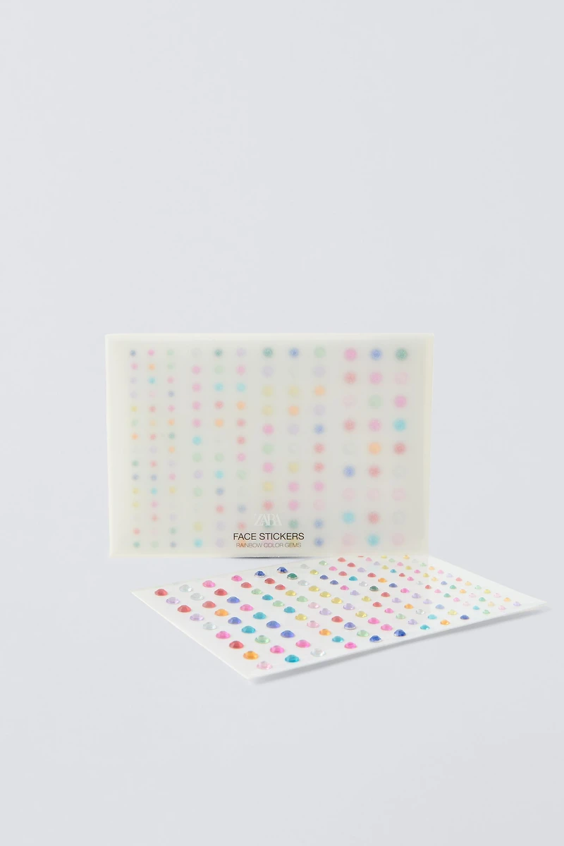 ZARA FACE STICKERS RAINBOW COLOR GEMS