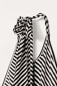 LIMITED EDITION STRIPED HALTER DRESS