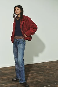 HIGH-WAIST BARREL TRF FLORAL JEANS