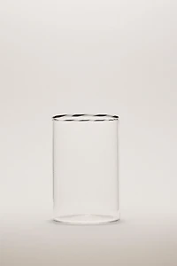 BOROSILICATE GLASS TUMBLER CANDY CANE CHRISTMAS