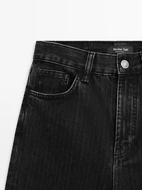 High-waist straight-leg jeans