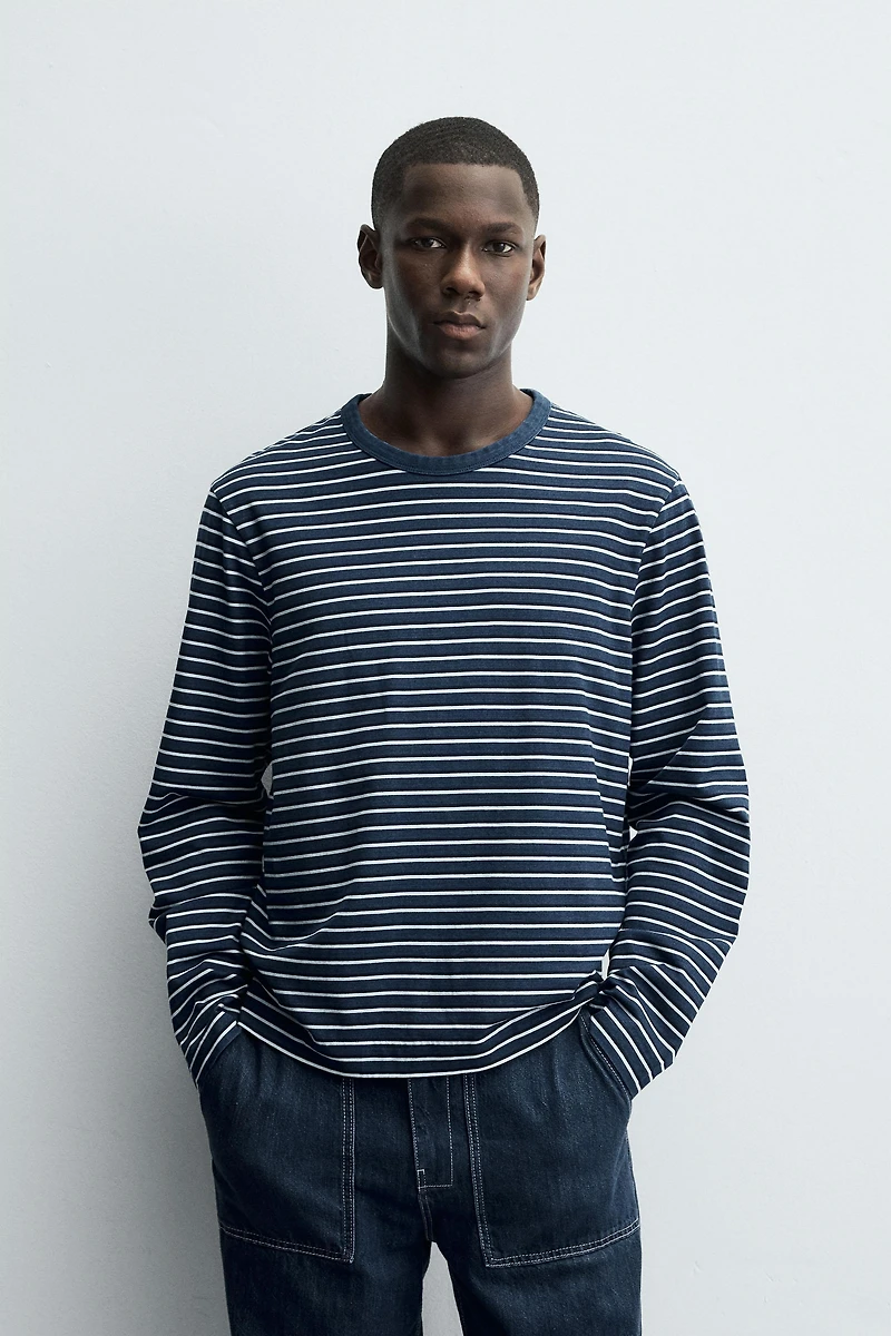 STRIPED JACQUARD T-SHIRT